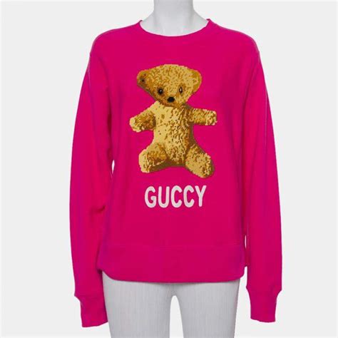 gucci bear sweater|gucci sweatshirt women's.